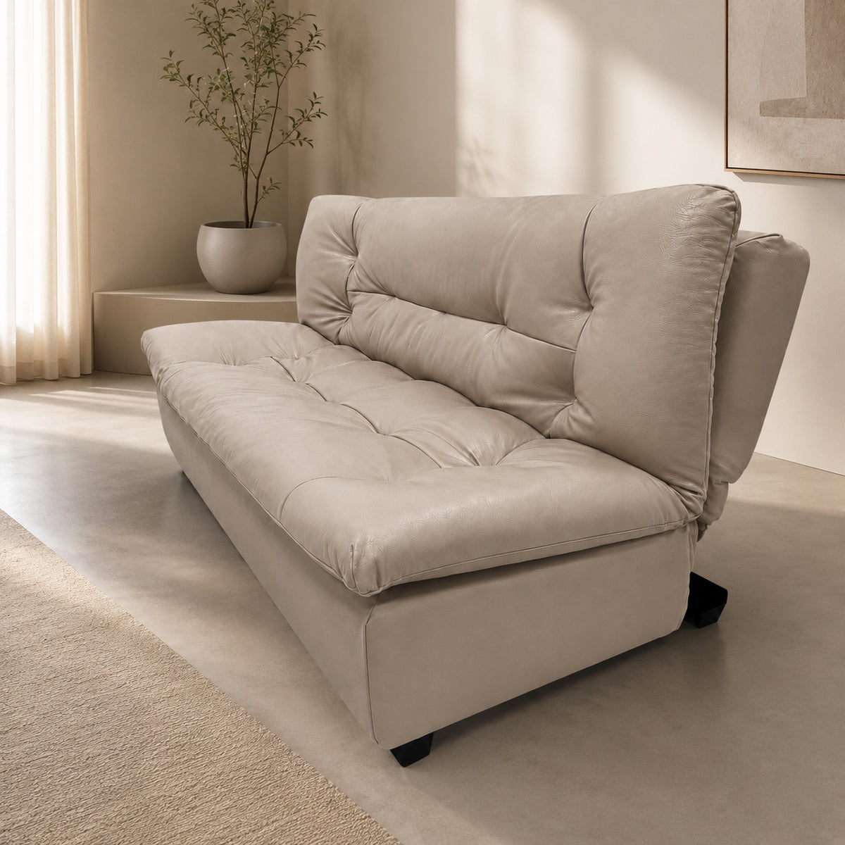 Kooka Living Sofa Bed Living Room Small Apartment Synthetic PU Surface Upholstery Sofa Bed Folding Dual-Purpose