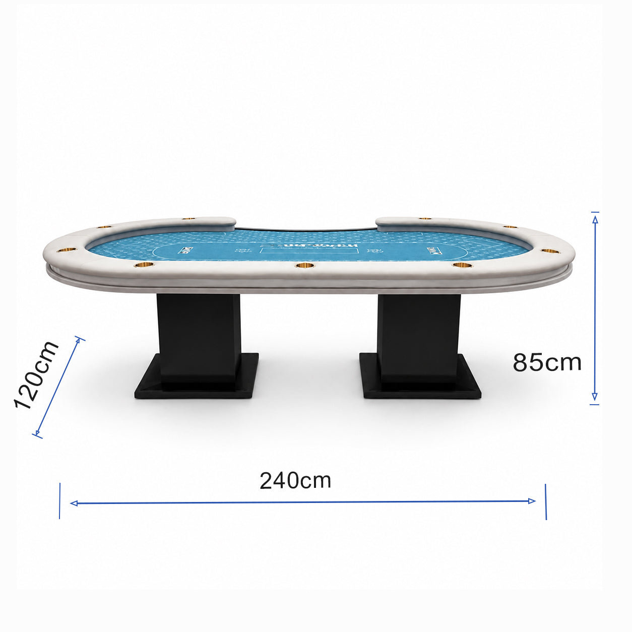 10-Player LED Poker Table for Home Game Rooms & Clubs