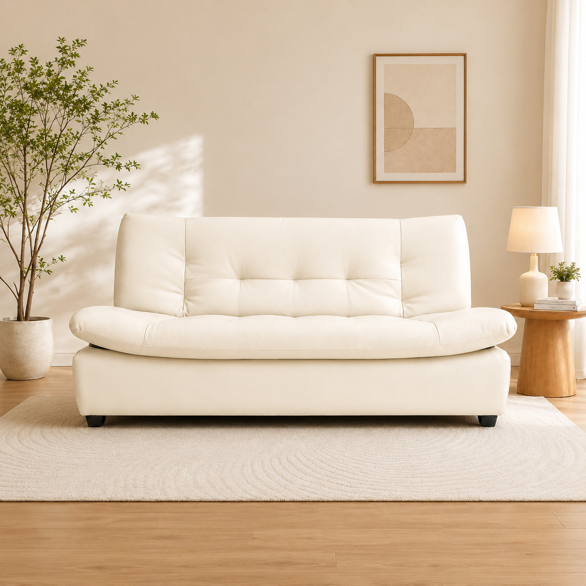 Kooka Living Sofa Bed Living Room Small Apartment Synthetic PU Surface Upholstery Sofa Bed Folding Dual-Purpose