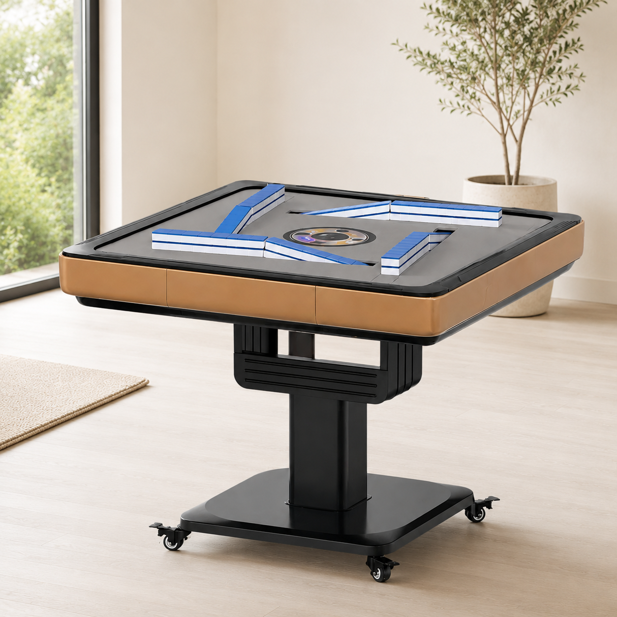 Rotary Wing Style Automatic Mahjong Table Intelligent Mahjong Entertainment for Modern Spaces
