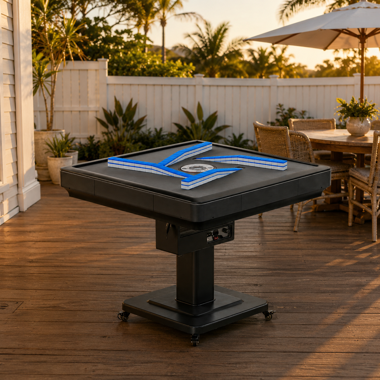 Rotary Wing Style Automatic Mahjong Table Intelligent Mahjong Entertainment for Modern Spaces