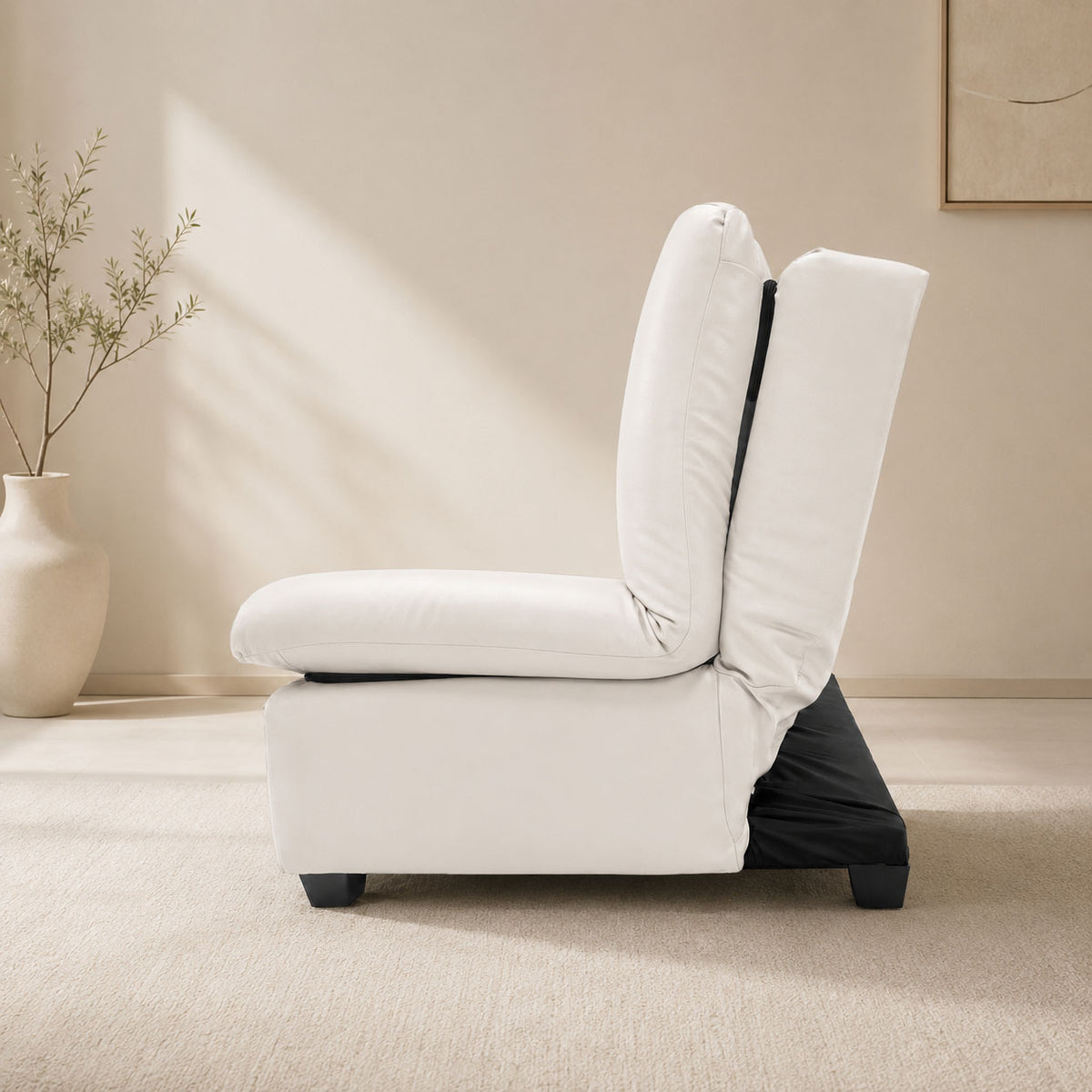 Kooka Living Sofa Bed Living Room Small Apartment Synthetic PU Surface Upholstery Sofa Bed Folding Dual-Purpose