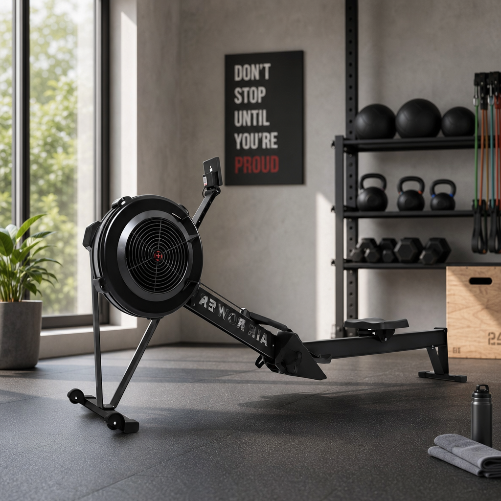 KING·GYM Air Rower — Professional Magnetic Air Resistance Rowing Machine