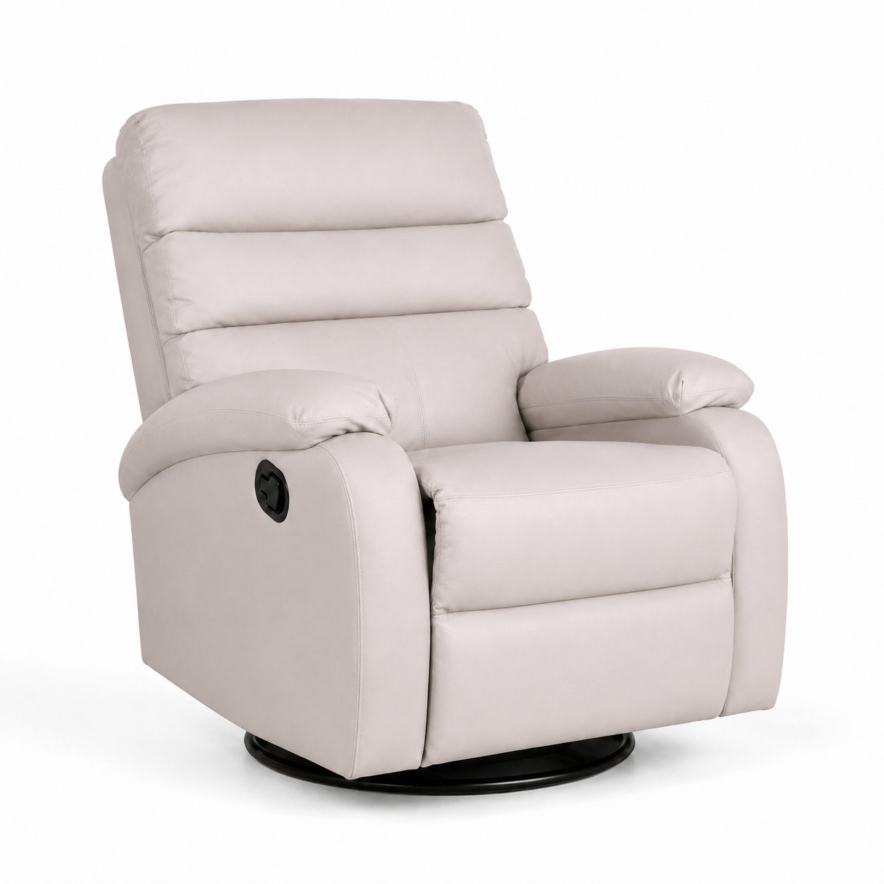 Convertible Lazy Sofa Chair | Reclining Swivel Lounge Chair with Rocking Function, Extendable Footrest & PU Leather Upholstery