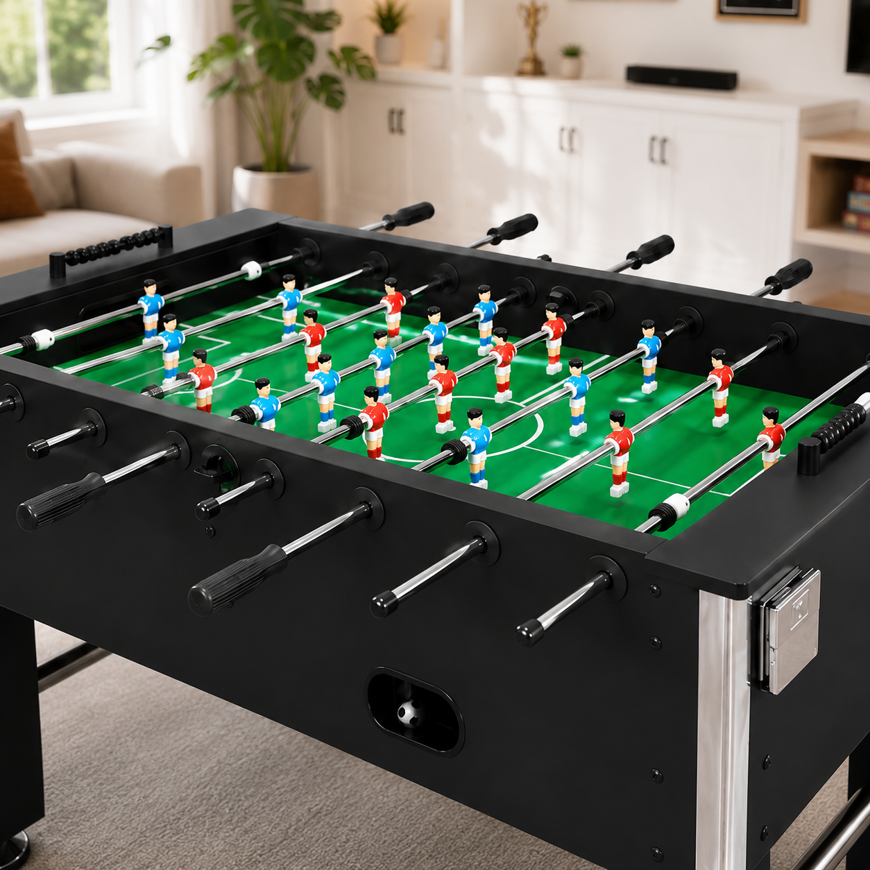 5FT Soccer Star Foosball Table with Solid Rods & Durable MDF Frame