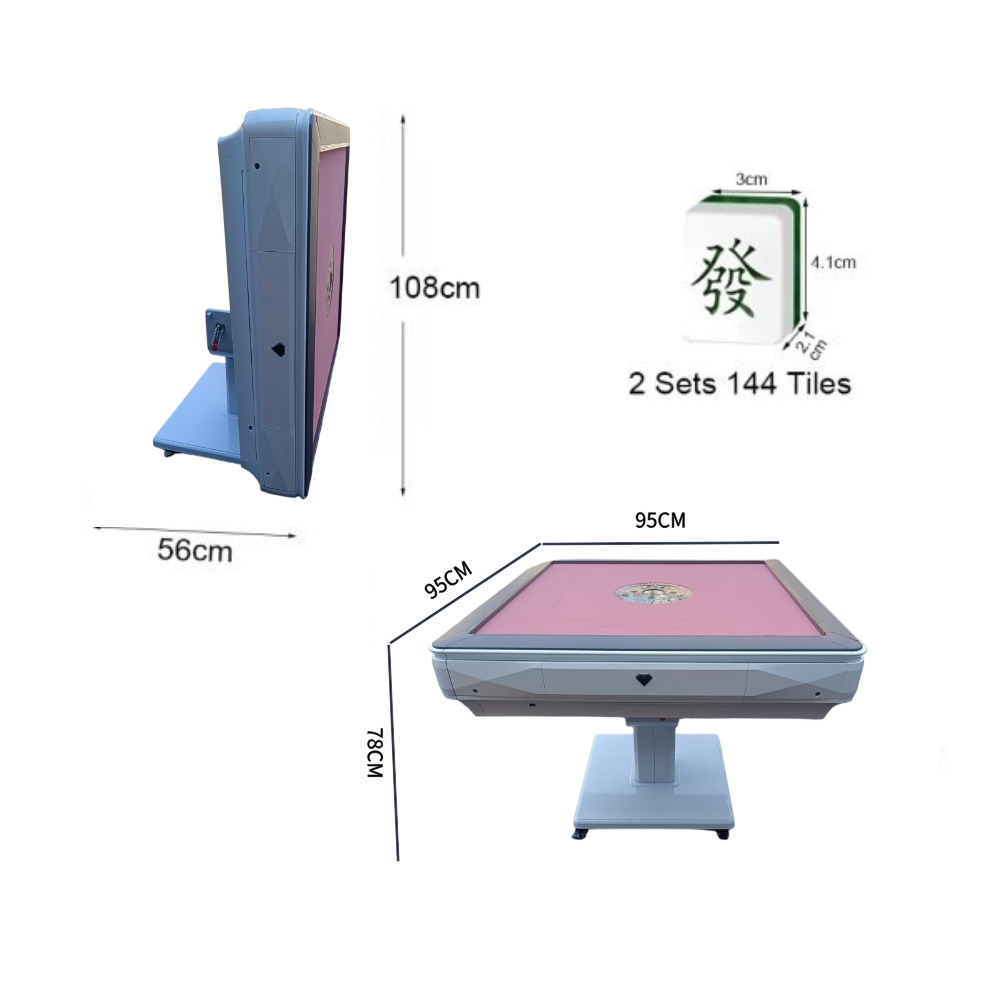 42 MM Chinese Style Folding Automatic Mahjong Table / Dining Table / 2 Sets 144 Tiles
