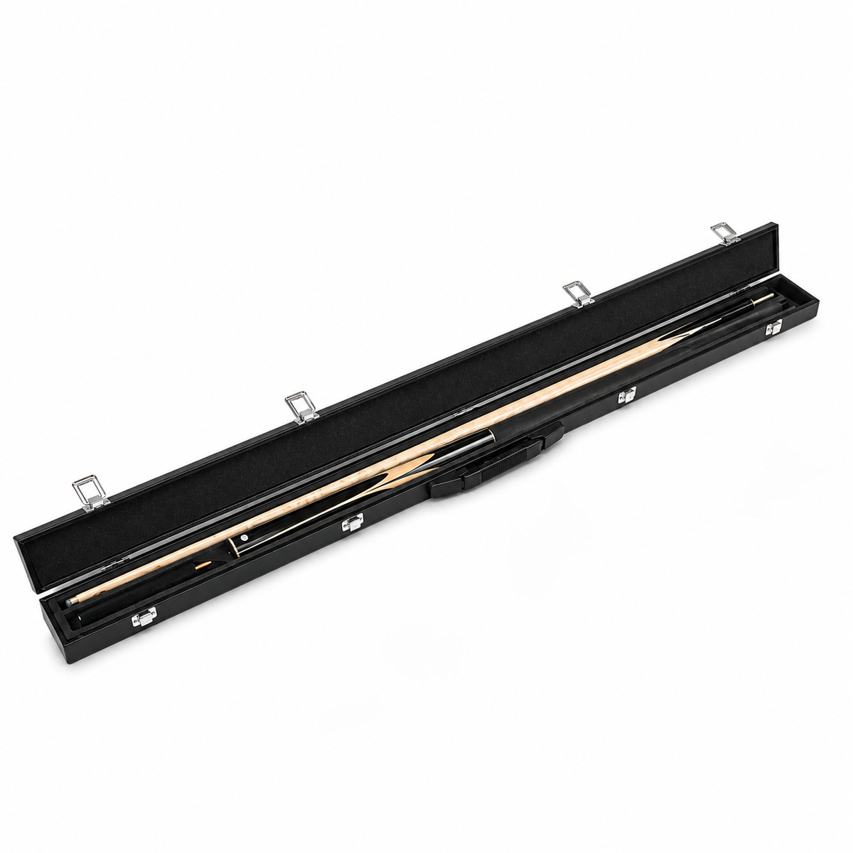 Kooka Living Premium 3/4 Split Handheld Billiard Cue Storage Case for Snooker & Pool Cues