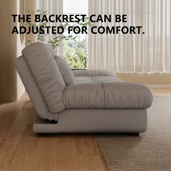 Sofa Bed Living Room Small Apartment Synthetic PU Surface Upholstery Sofa Bed Folding Dual-Purpose