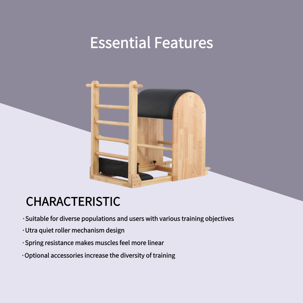 Oak Wood Frame Pilates Ladder Barrel MN-004