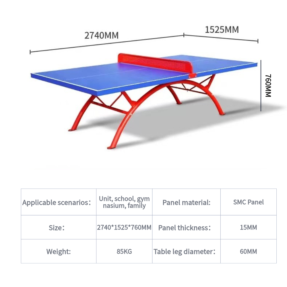 16MM SMC Rainbow Outdoor Table Tennis Table Home Game