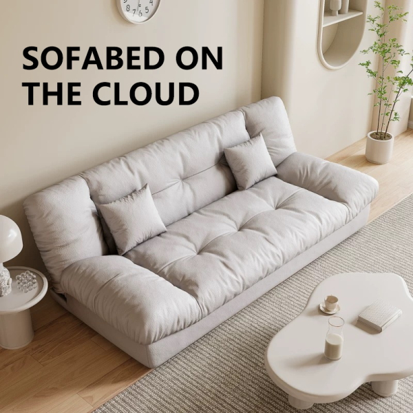 Sofa Bed Living Room Small Apartment Synthetic PU Surface Upholstery Sofa Bed Folding Dual-Purpose