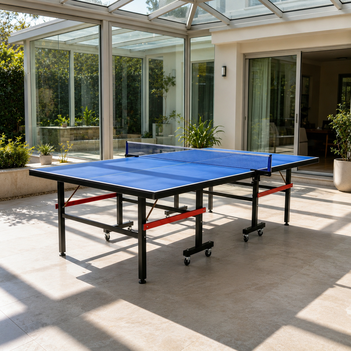 Kooka Living PINGORA Pro-SMC 16mm SMC Top Steel Leg Outdoor Table Tennis Table Home Game10-Minute Assembly