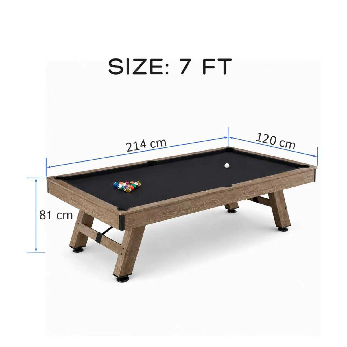 Kooka Living FORMA PLUS-V5 7FT/8FT 3-IN-1 Multi-Functional Table/Pool Table/Table Tennis Table/Dining Table – Black Felt
