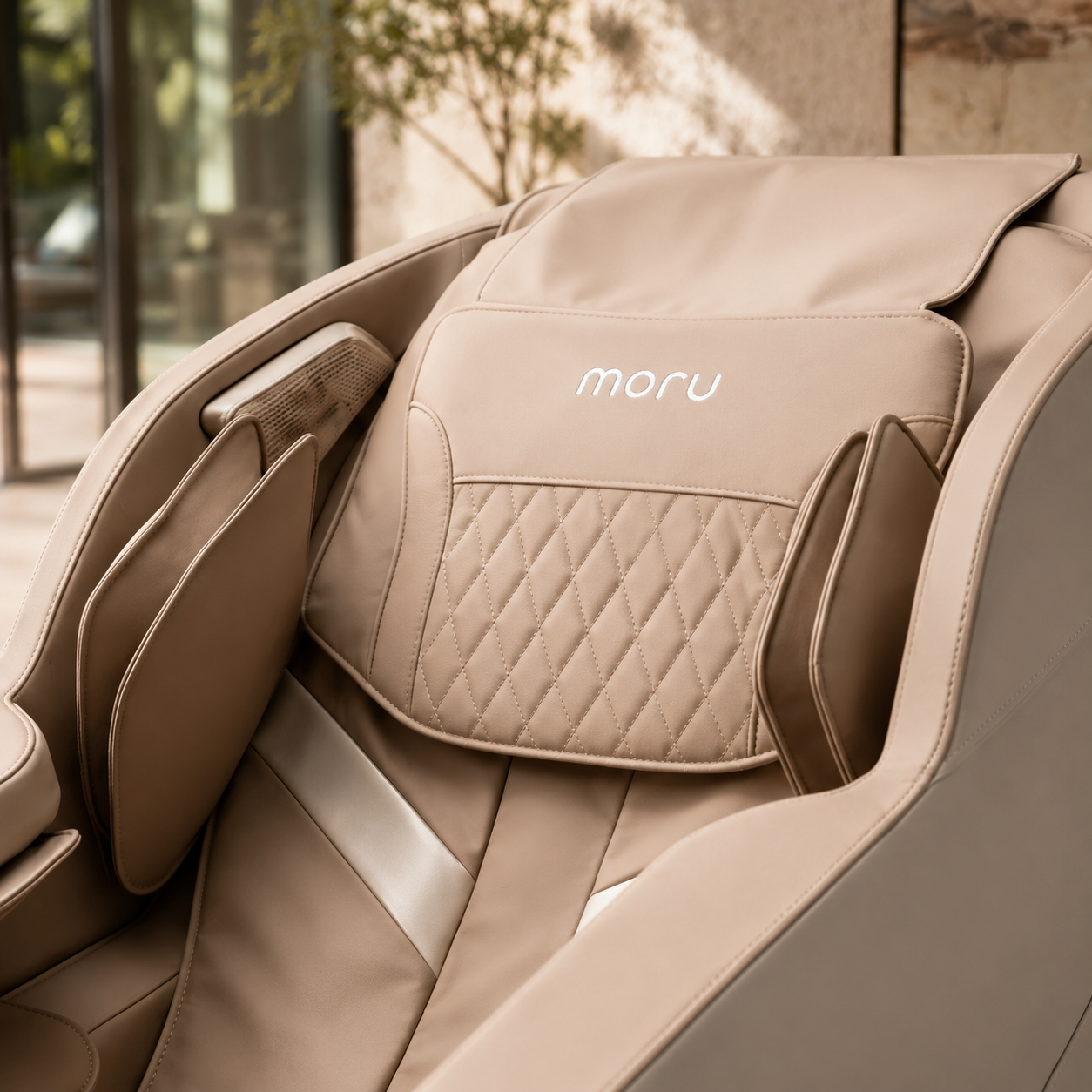 MORU Serene R5 Plus Compact Full Body Massage Chair | Shiatsu Recliner with Wave Air Compression, Waist Heat Therapy & Bluetooth Audio