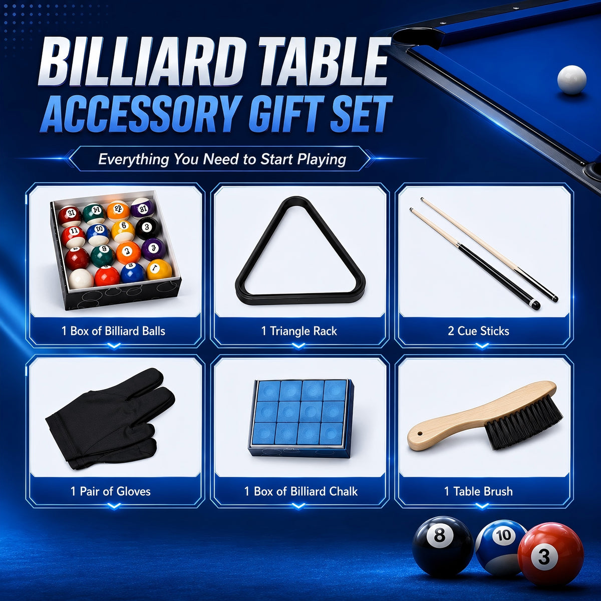 Kooka Living CueNova Prestige B8 8FT New Slate Billiard Table / Pool Table – Black Frame- White Billiards net port
