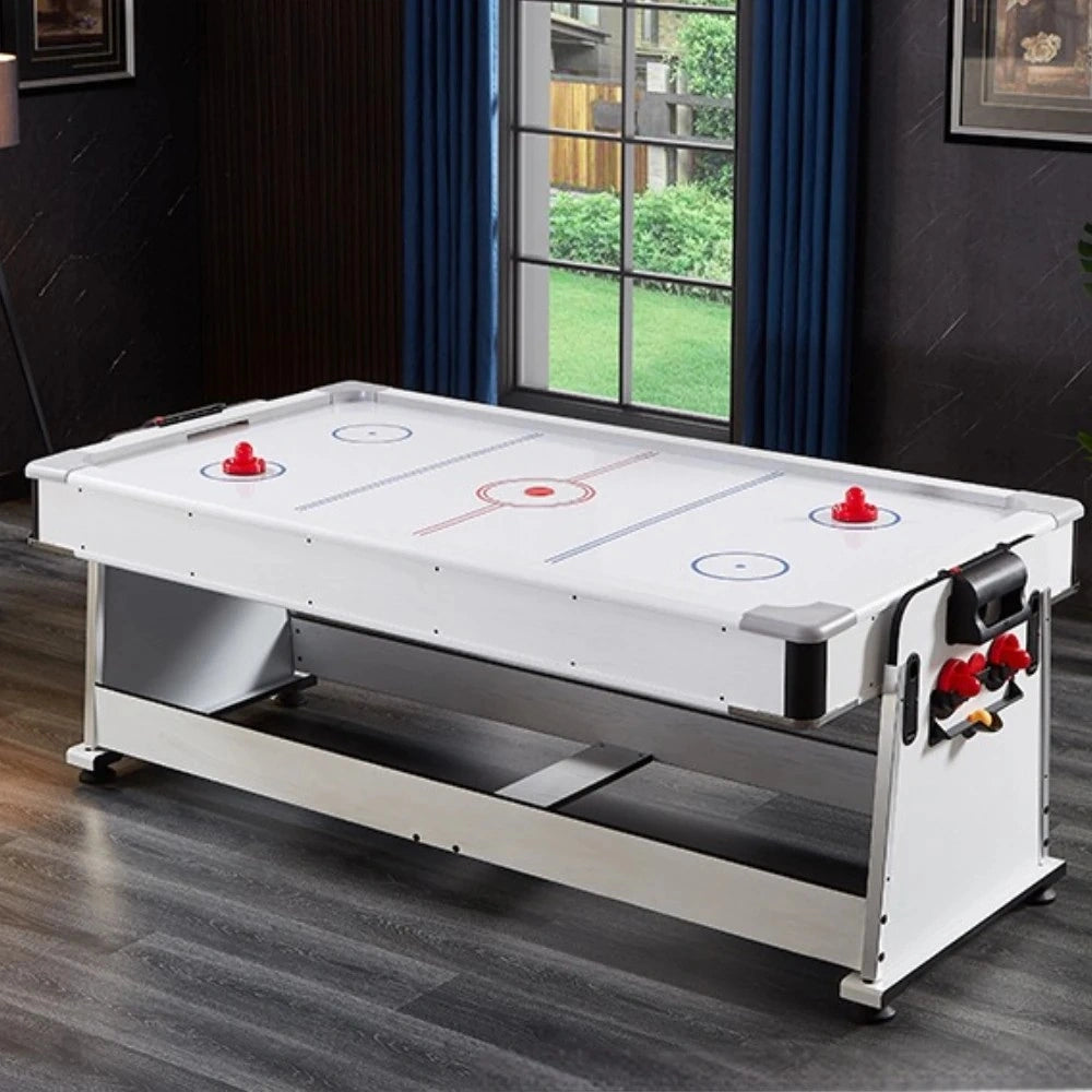 7FT 4-IN-1 Multi-Functional  Convertible Table / Pool Table – BLACK/WALNUT/WHITE