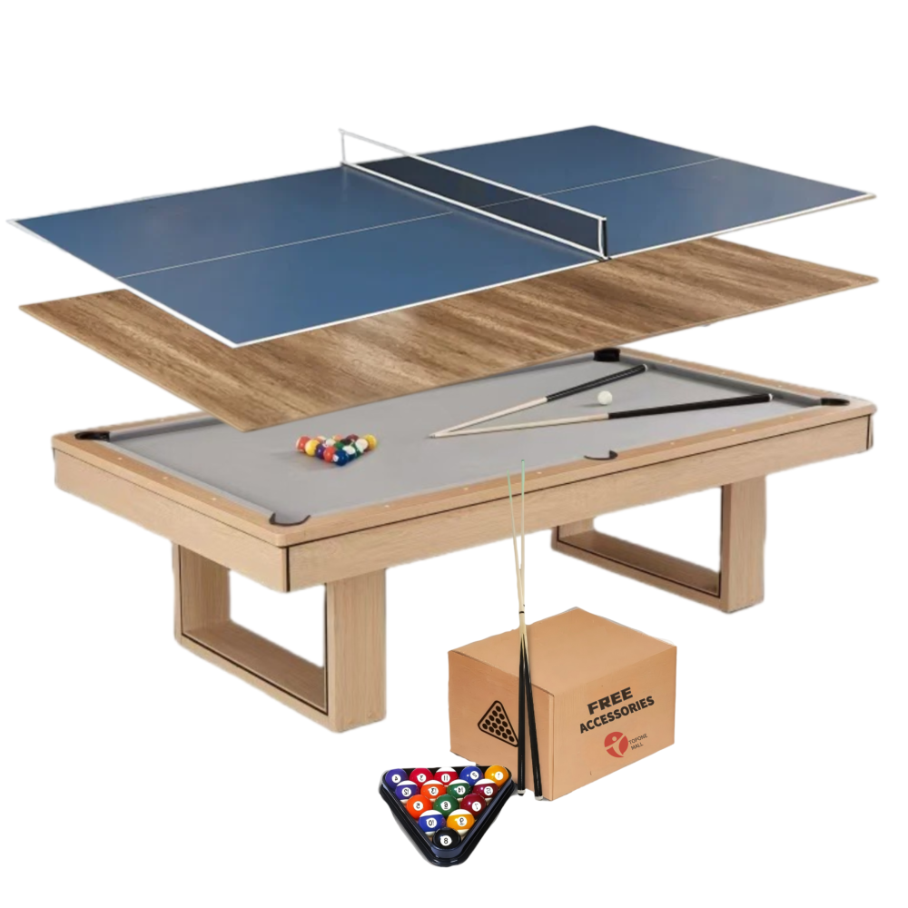 Ludo 3-IN-1 Pool Table | Billiard, Table Tennis & Dining Combo 7FT/8FT