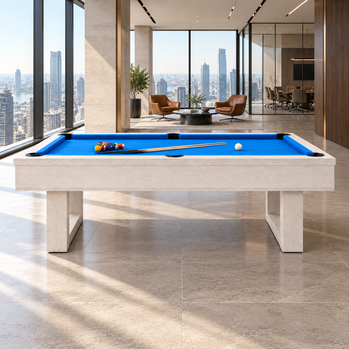 Kooka Living 7FT Luxury Slate Pool Table with Reinforced Wood Construction
