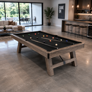 Alisi 7FT/8FT 3-IN-1 Multi-Functional Table/Pool Table/Table Tennis Table/Dining Table – Black Felt