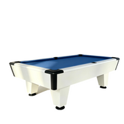 Kooka Living CueNova Imperial G1 Premium Luxury 8FT Slate Pool Table – Modern White Professional Billiard Table for Home Game Rooms