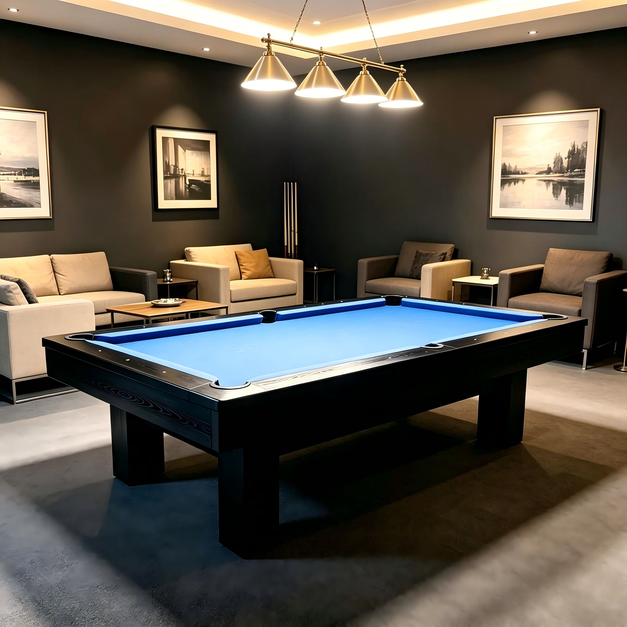 Luxury 8FT Slate Pool Table – Custom Modern Billiard Table for Home Game Rooms
