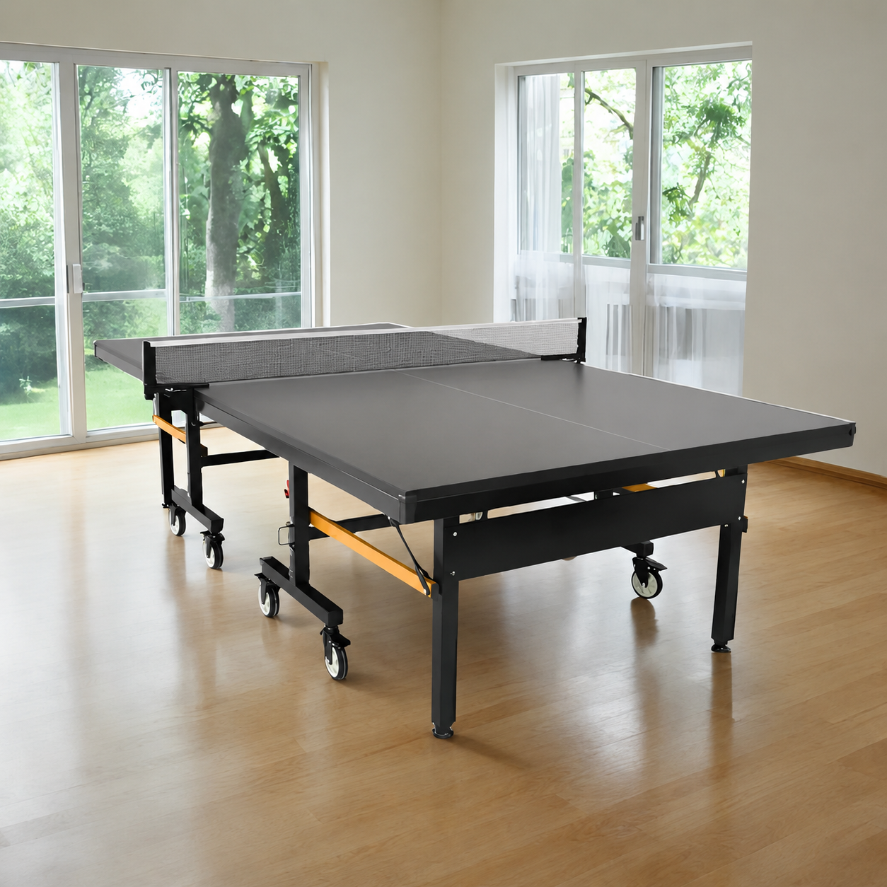 25mm Top Steel Leg Indoor Table Tennis Table - Blue\Black |10-Minute Assembly