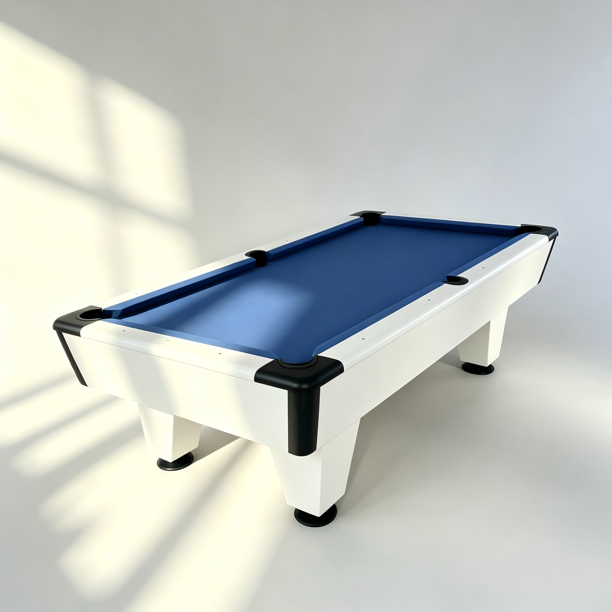 Premium Luxury 8FT Slate Pool Table – Modern White Professional Billiard Table for Home Game Rooms