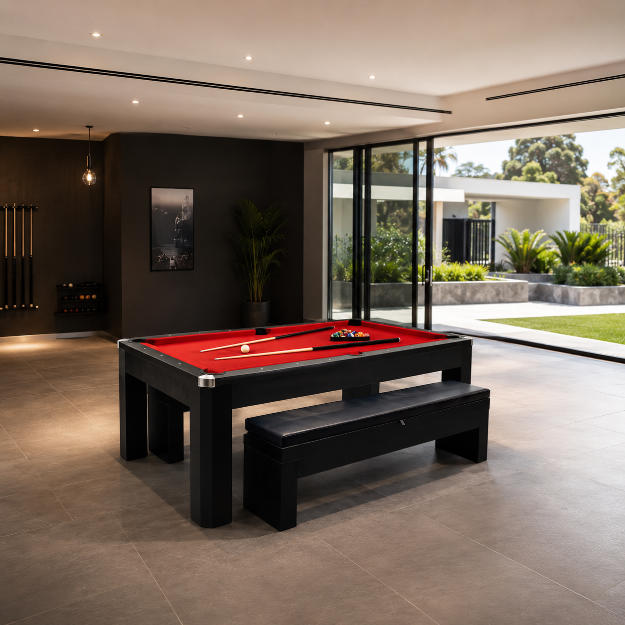 Majestic 3-IN-1 MDF Pool Table 7FT | Dining & Table Tennis Combo with Benches