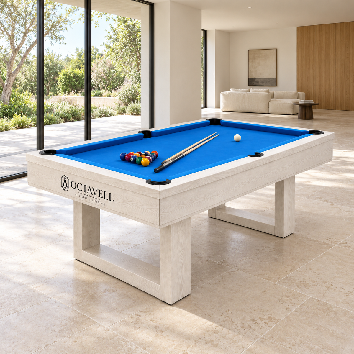 Kooka Living 7FT Luxury Slate Pool Table with Reinforced Wood Construction