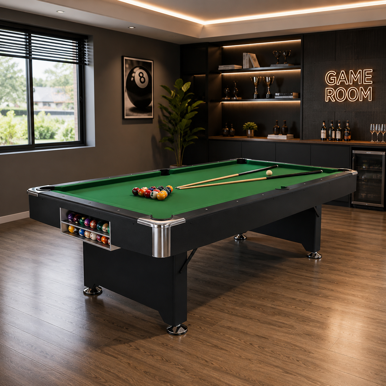 Zenta Foldable Pool Table/Billiard Table/Ping Pang table/Conference table/Independent Table/Table With 3-in-1– 7FT/8FT