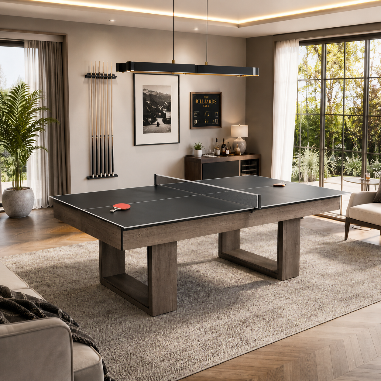 Ethan MDF 3-IN-1 Pool Table/Billiard Table/Table Tennis Table/Dinning Table – 7FT/8FT