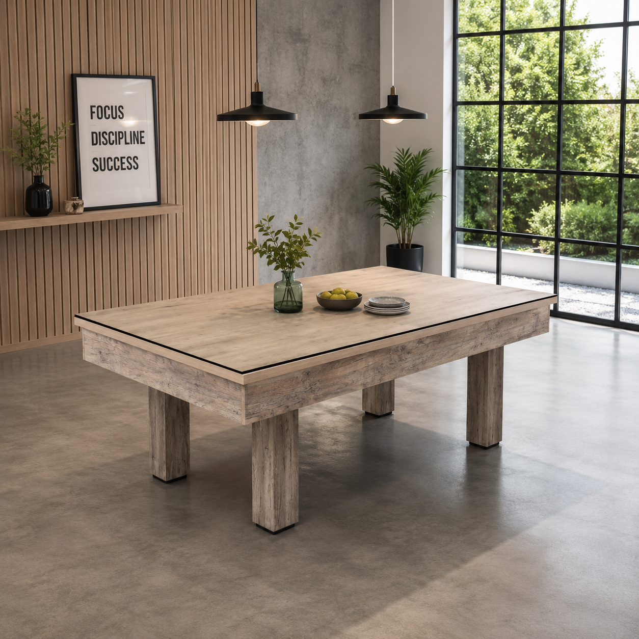 Ayesha MDF 3-IN-1 Pool Table/Billiard Table/Table Tennis Table/Dinning Table – 7FT/8FT