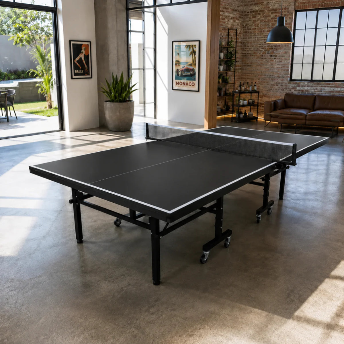 Kooka Living PINGORA Core 19mm Top Steel Leg Indoor Table Tennis Table Ping-pong Table Home Game - Blue\Black |10-Minute Assembly