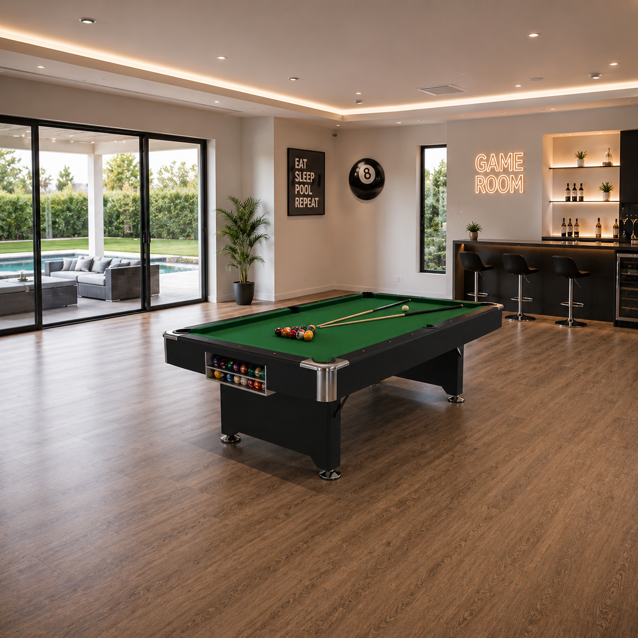 Zenta Foldable Pool Table/Billiard Table/Ping Pang table/Conference table/Independent Table/Table With 3-in-1– 7FT/8FT