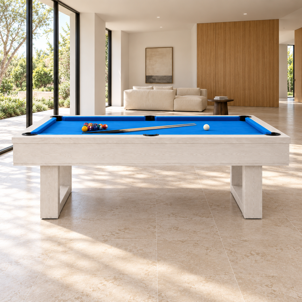 Kooka Living 7FT Luxury Slate Pool Table with Reinforced Wood Construction