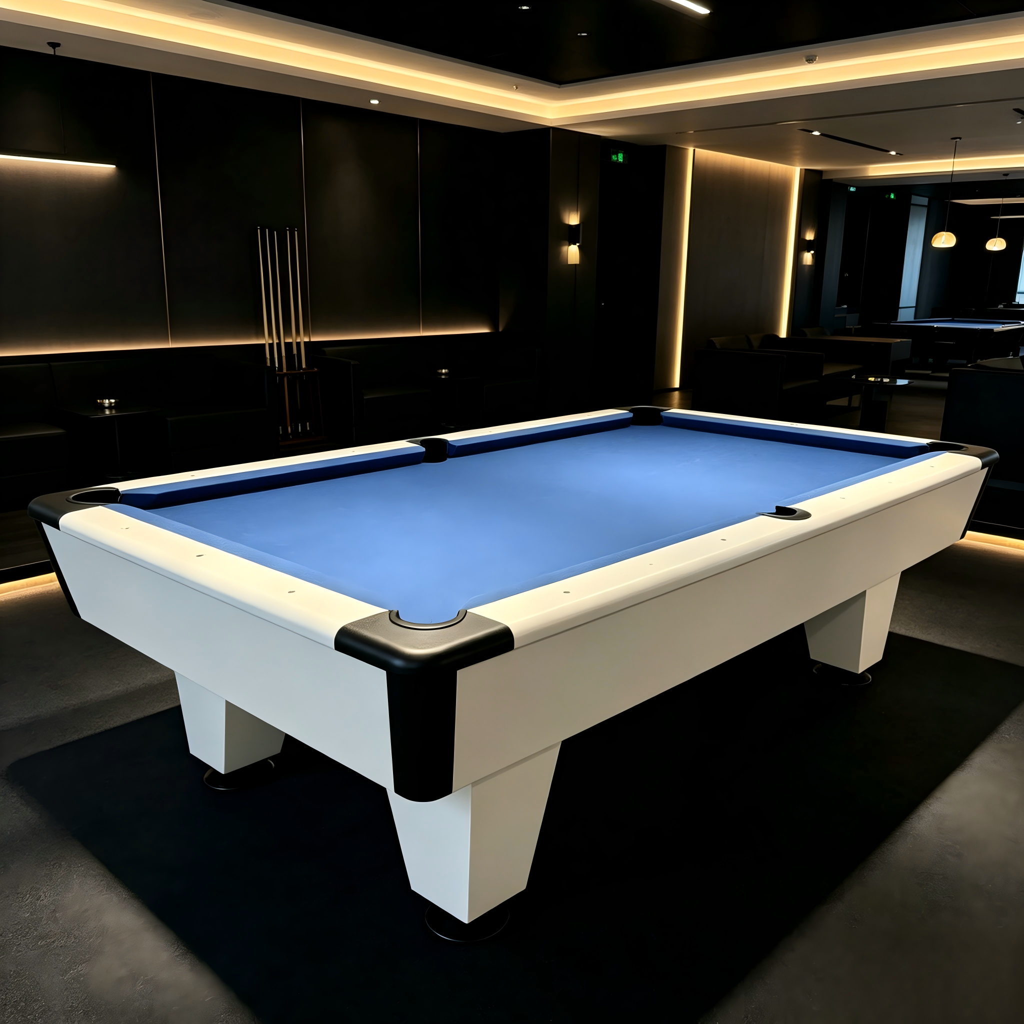 Premium Luxury 8FT Slate Pool Table – Modern White Professional Billiard Table for Home Game Rooms