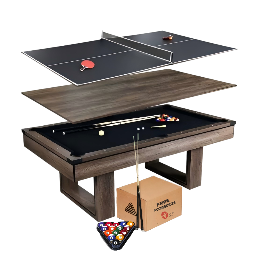 Ethan MDF 3-IN-1 Pool Table/Billiard Table/Table Tennis Table/Dinning Table – 7FT/8FT