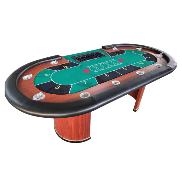 Premium Blackjack Texas Poker Table – Solid Wood Frame, 10-Player