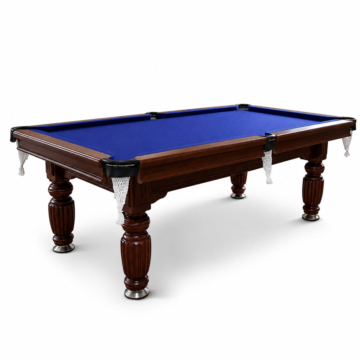 8FT New Slate Billiard Table / Pool Table – Walnut Frame- White Billiards net port