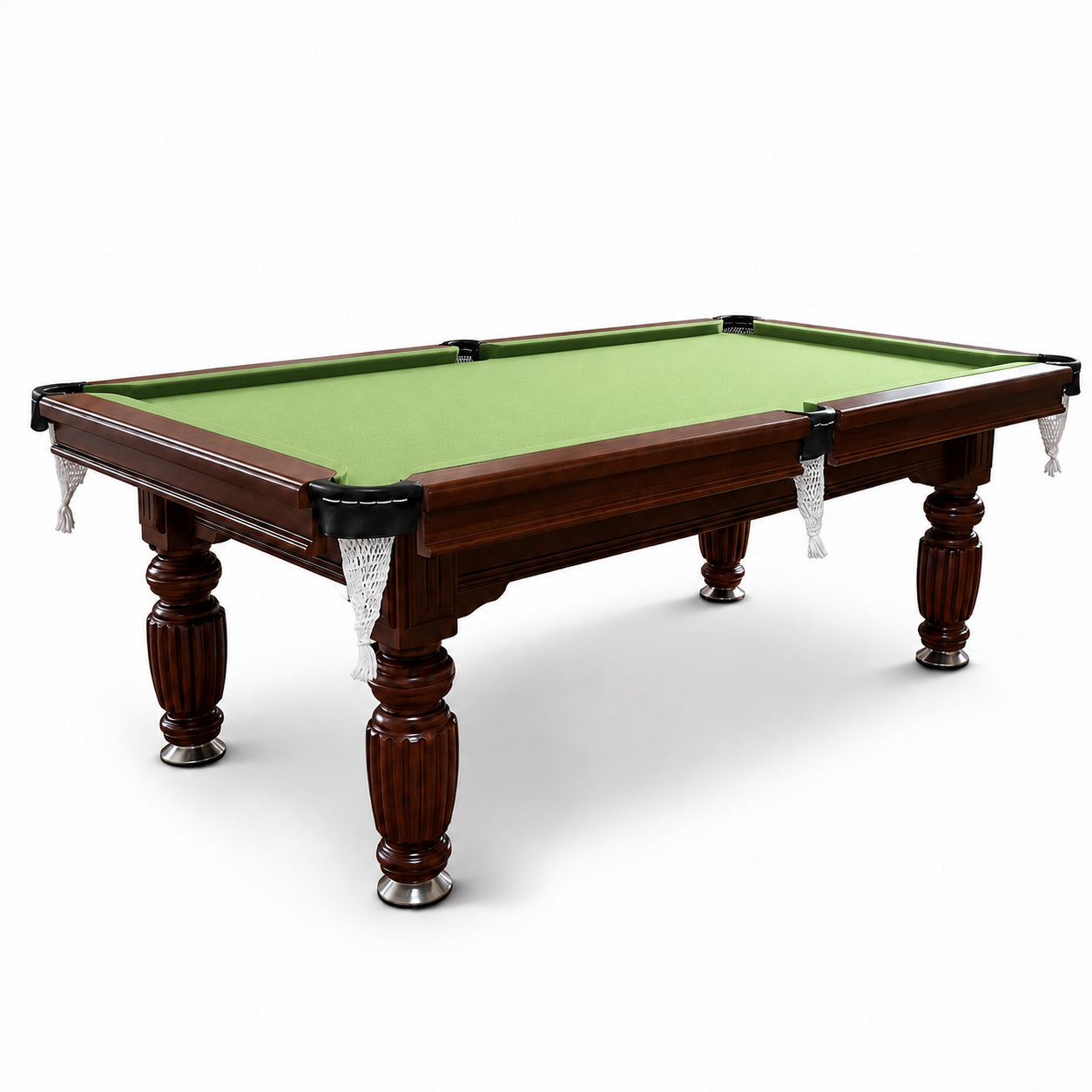 7FT New Slate Billiard Table / Pool Table – Walnut Frame- White Billiards net port