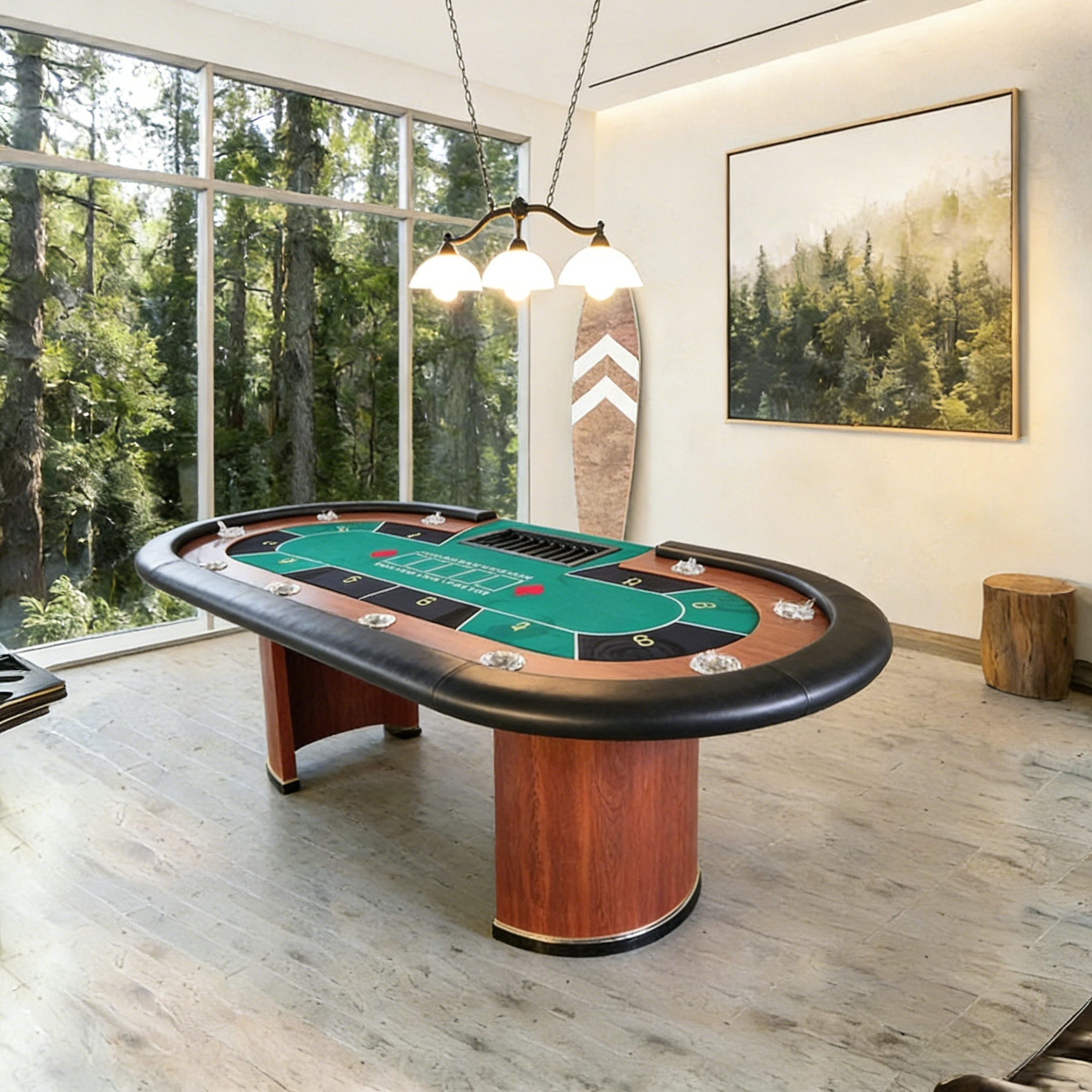 Premium Blackjack Texas Poker Table – Solid Wood Frame, 10-Player