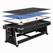 Kooka Living FORMA Master 8FT 4-in-1 Multi-Functional Game & Dining Table with Pool, Table Tennis & Air Hockey
