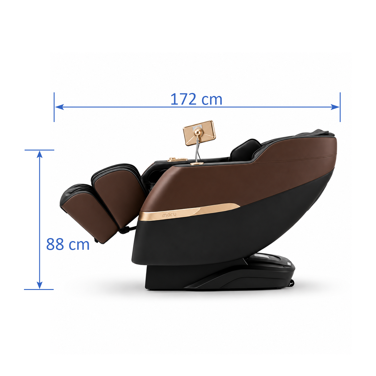 MORU Serene R5 Plus Compact Full Body Massage Chair | Shiatsu Recliner with Wave Air Compression, Waist Heat Therapy & Bluetooth Audio