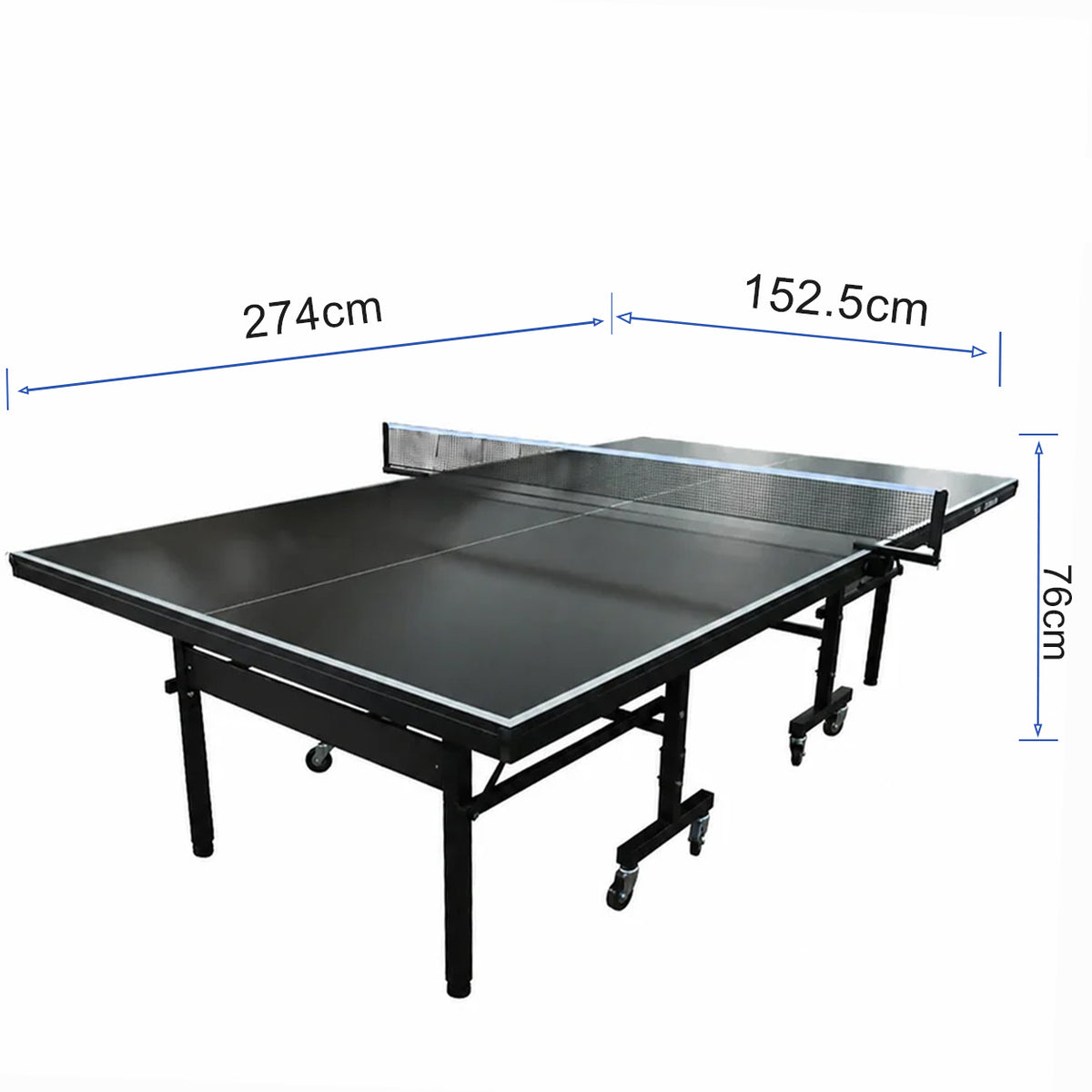 Kooka Living PINGORA Pro 16mm Top Steel Leg Indoor Table Tennis Table Ping-pong Table Home Game - Blue\Black |10-Minute Assembly