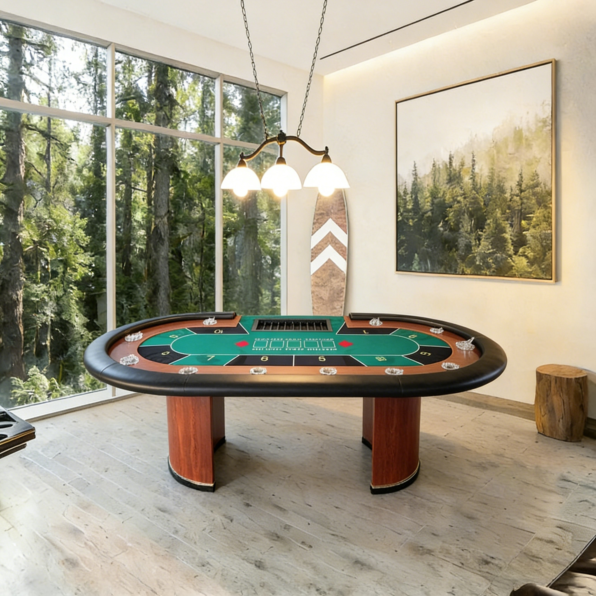 Premium Blackjack Texas Poker Table – Solid Wood Frame, 10-Player