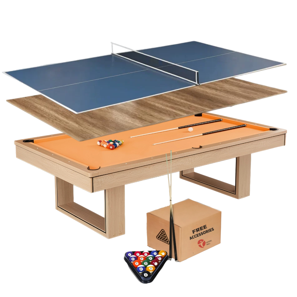 Ludo 3-IN-1 Pool Table | Billiard, Table Tennis & Dining Combo 7FT/8FT