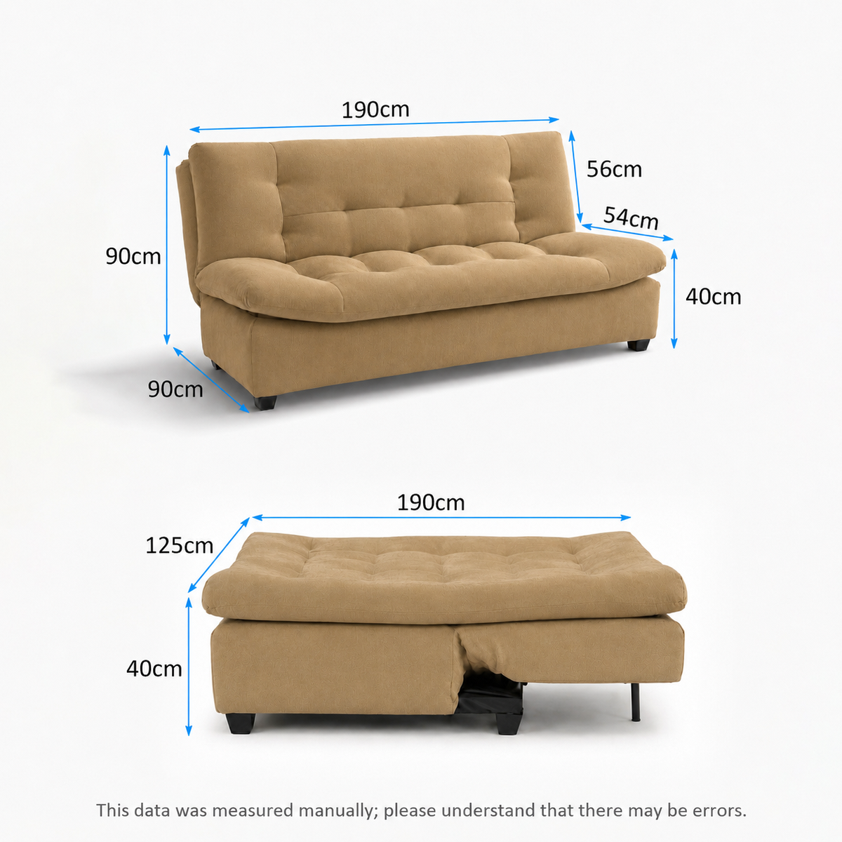Kooka Living Room Small Apartment Sofa Bed Dual-purpose Folding Double Sofa