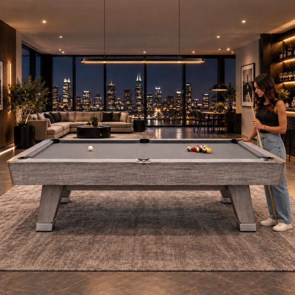 Kooka Living 9FT Luxury Slate Pool Table | Automatic Ball Return System & Premium Heavy-Duty Wood Frame