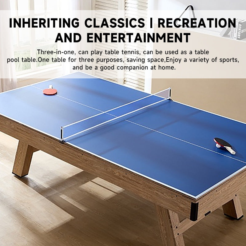 Alisi 7FT/8FT 3-IN-1 Multi-Functional Table/Pool Table/Table Tennis Table/Dining Table – Black Felt