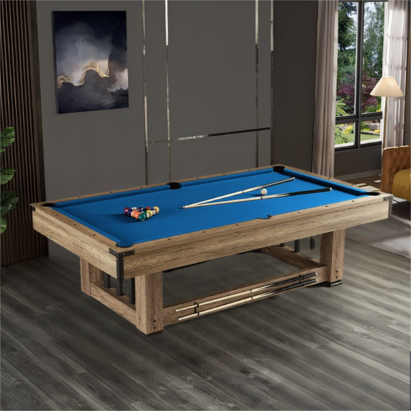 Udyr 7FT/8FT 3-IN-1 Multi-Functional Table/Pool Table/Table Tennis Table/Dining Table – Black/Blue Felt